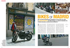Stillleben: Motorrad-Szenerie in Madrid
