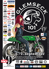 Glemseck 101 2014 - das offizielle Plakat mit BM3 R Paton Re-Edition, 1975, und Pin up-Girl