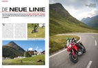 Kurvenfahren in den Alpen: die neue Linie ist sicher und flott