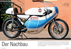 Nachbau der Morbidelli 350-Vierzylinder-Werksrennmaschine von Angel Nieto