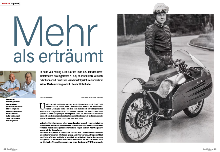 Der berühmte DKW-Rennfahrer August Hobl