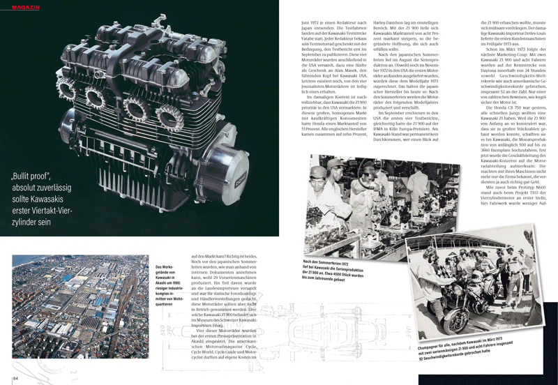 50 Jahre Kawasaki Z-Modelle: Die Antwort auf die Honda CB 750 war die Z1 900 vor einem halben Jahrhundert