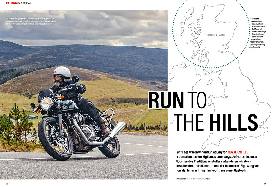 Schottland mit Royal Enfield: Stilecht auf Continental GT durch die Highlands