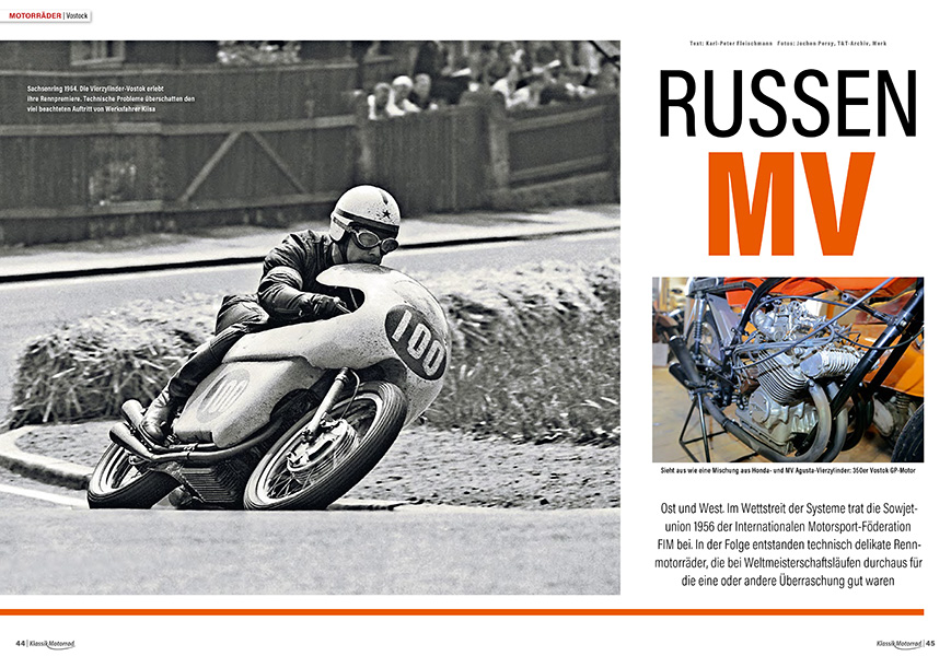 Die Vostok-Rennmotorräder aus der Sowjetunion sorgten in den 1960ern für manche Überraschung im Grand Prix