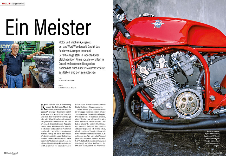 Meister italienischer Motorräder: Giuseppe Ioannoni aus Ingolstadt